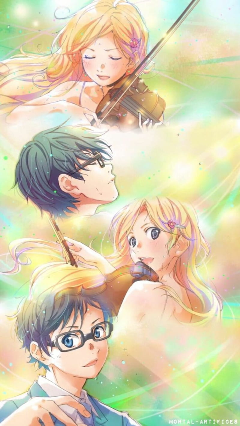 Your Lie in April, anime, music, sad, HD phone wallpaper | Peakpx