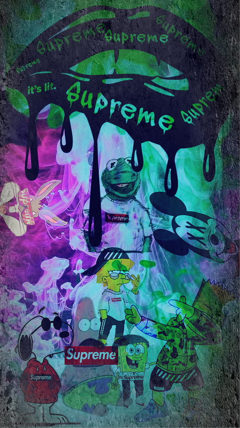 Supreme Team Bart Simpson Bugsbunny Cartoons Characters Kermit Mickey Mouse Hd Mobile Wallpaper Peakpx