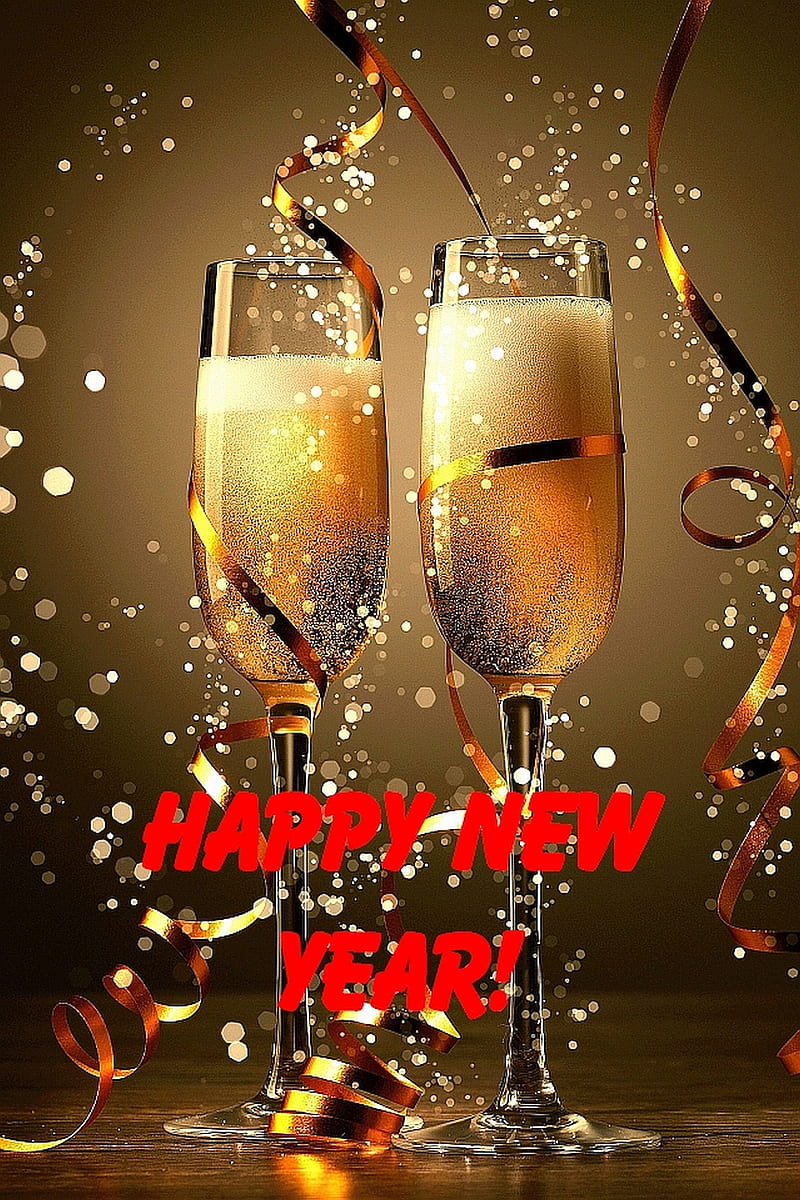 Happy New Year, 2019, from dljunkie, newyear19, wine, champagne, HD phone wallpaper