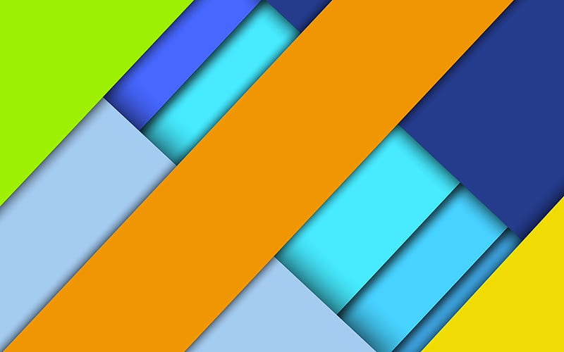 material design, android, multicolored abstraction, geometric background, colored rectangles, HD wallpaper