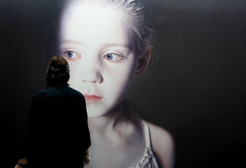 Gottfried Helnwein, exhibition, art, performance, painter, Helnwein, HD wallpaper