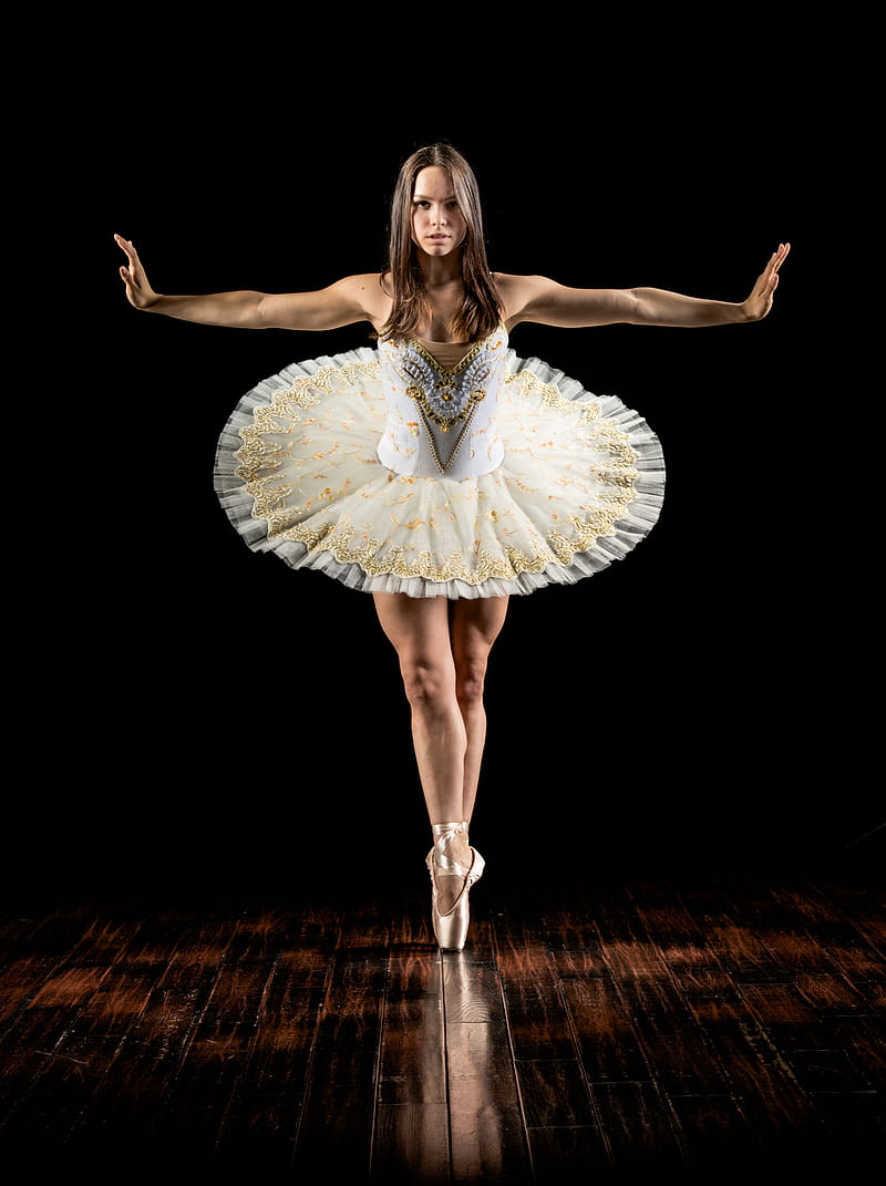 ballerina standing in her toes, HD phone wallpaper