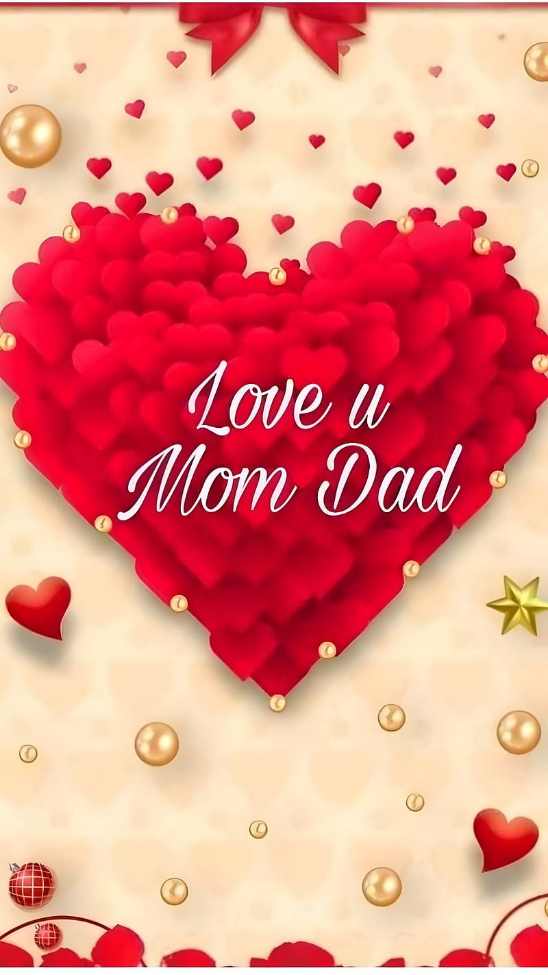 Mom Dad Love, love u mom dad, love, mom, dad, HD phone wallpaper
