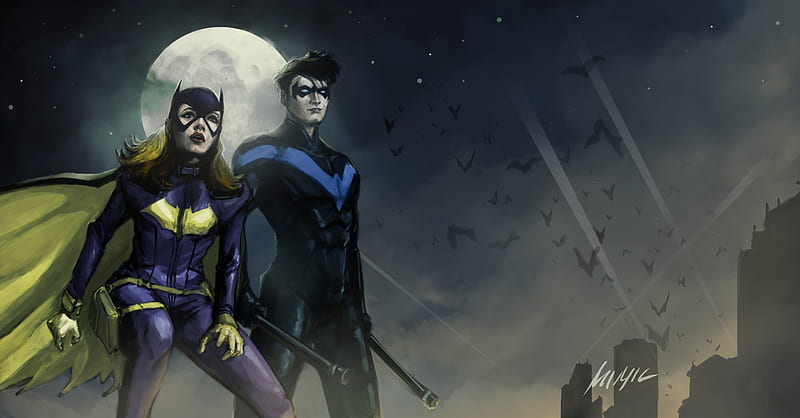 Comics, Batgirl, DC Comics, Nightwing, HD wallpaper