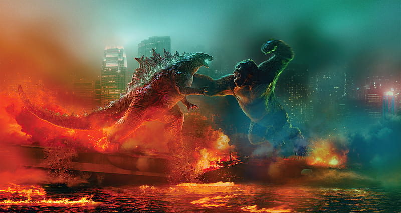 Godzilla Vs Kong Fight , godzilla-vs-kong, king-kong, movies, 2021-movies, poster, HD wallpaper