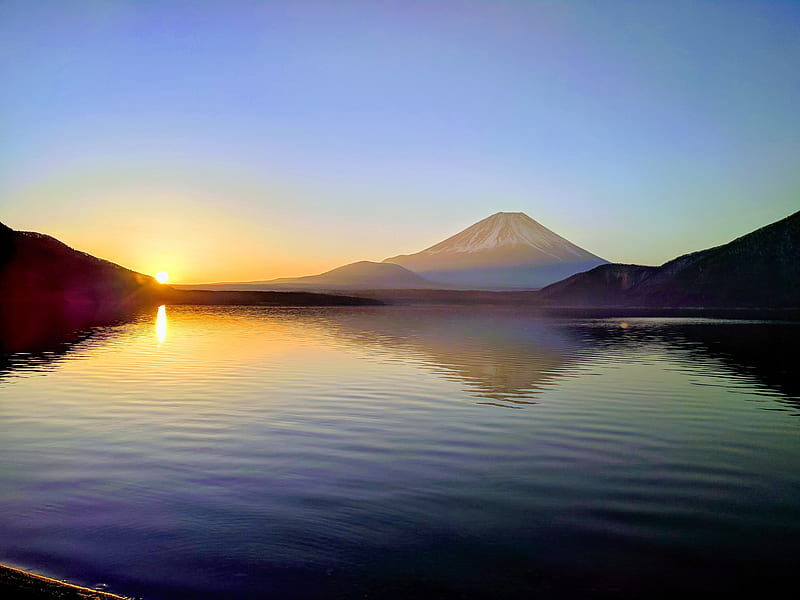 Mount Fuji , mount-fuji, mountains, nature, sunrise, sunset, HD wallpaper