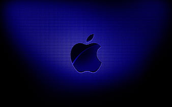 Apple violet logo, violet grid backgrounds, brands, Apple logo, grunge ...