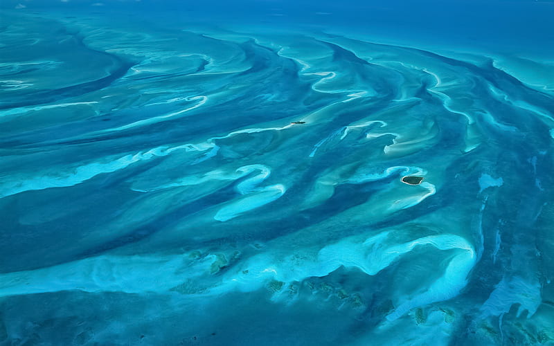 Aerial island Bahamas-Mac OS, HD wallpaper
