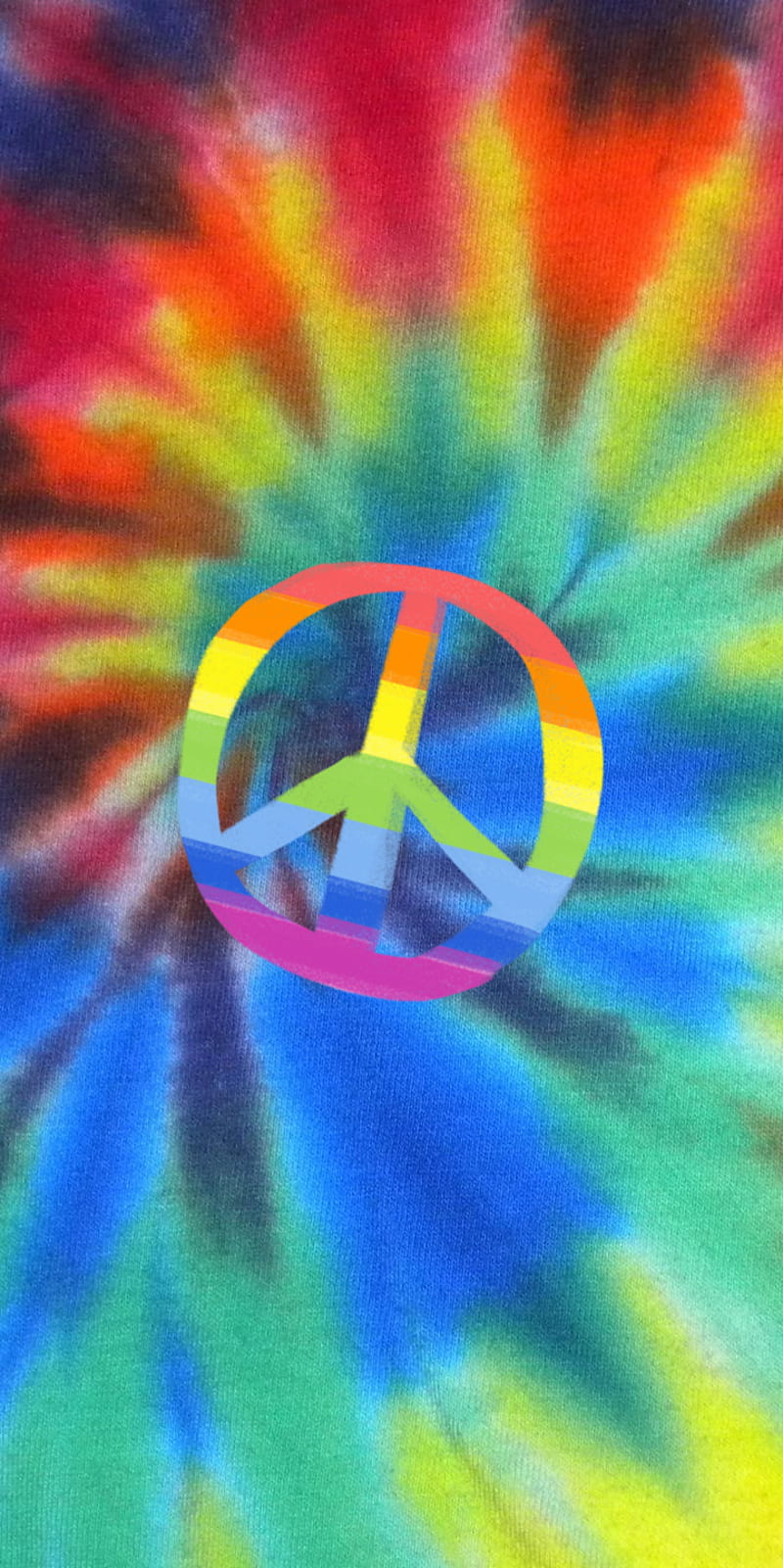 Download Hippie Peace Sign Groovy Colorful Tie Dye Hd Mobile Wallpaper Peakpx