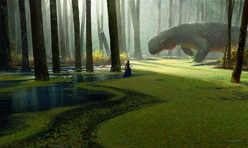 Fantasy, Creature, Girl, Swamp, HD wallpaper