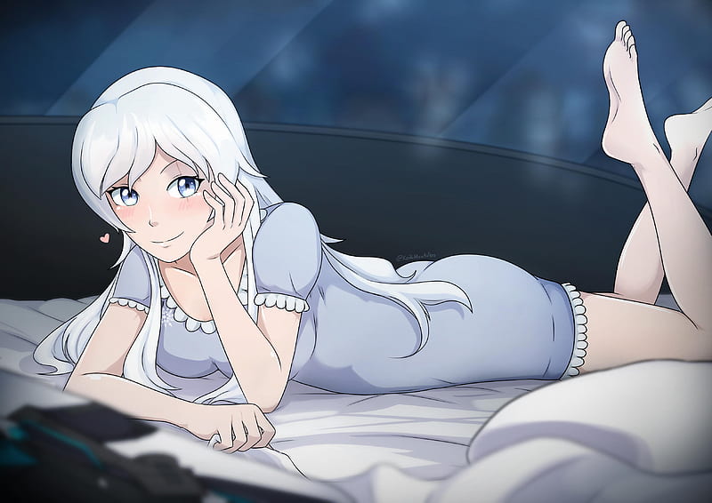 Anime, RWBY, Weiss Schnee, Girl, White Hair, Aqua Eyes, HD wallpaper