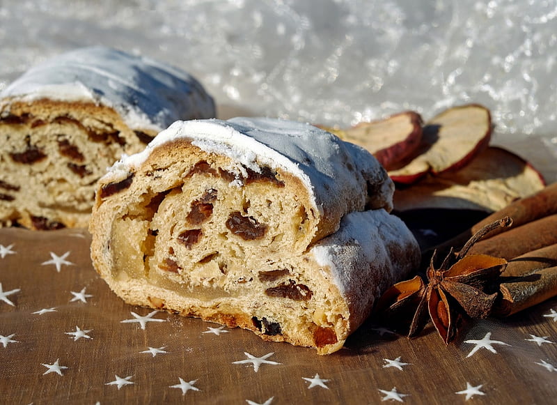 Christmas Stollen, Christmas, Cake, Traditional, Stollen, Delicious, HD wallpaper