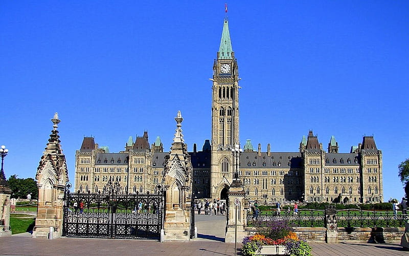 Canadian Parliament Building in Ottawa, Tower, Canada, Parliament, Peace, HD wallpaper