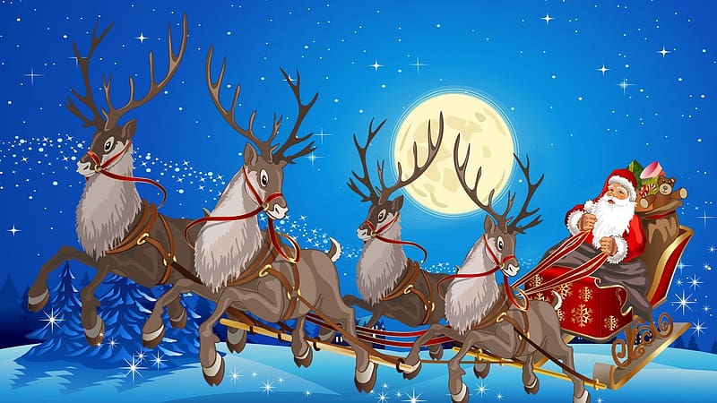 Santa Claus for Christmas. Fondo de pantalla navidad , Inglés navidad, Imágenes de fondo de navidad, Christmas Sled, HD wallpaper