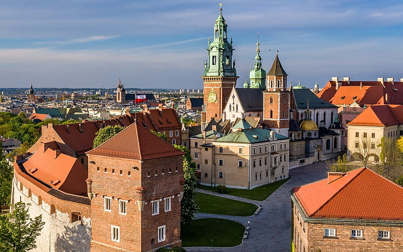 Wawel Castle, Krakow, Poland, Poland, Krakow, church, castle, HD wallpaper