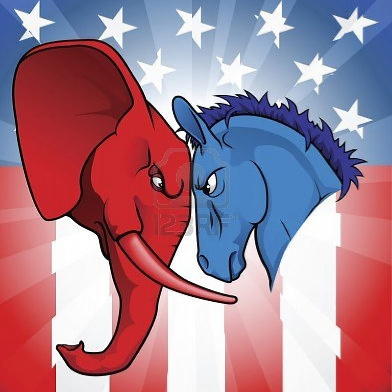 Democrats vs Republicans, gop, democrats, republicans, HD wallpaper