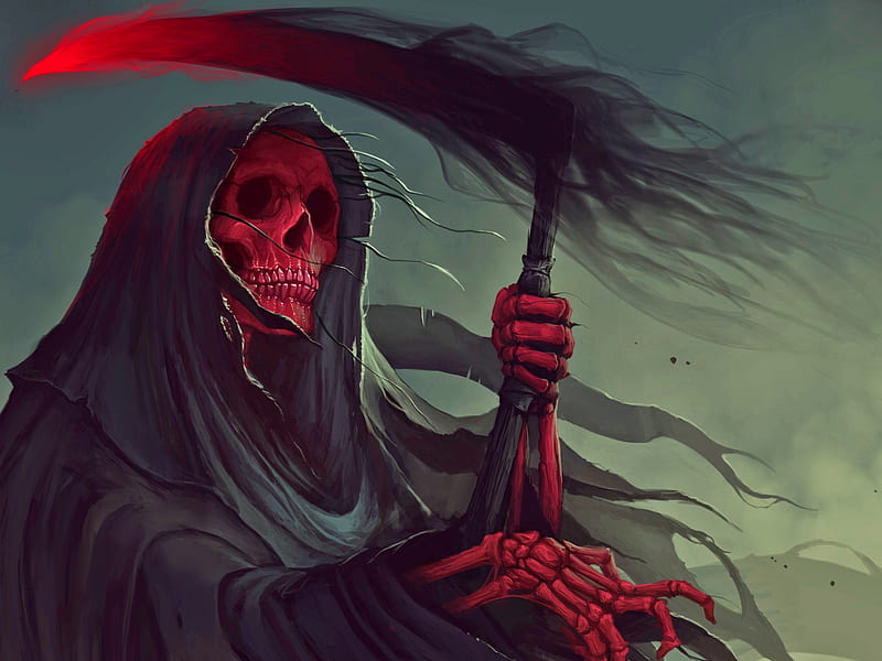 The Grim Reaper, fantasy, halloween, dark, magic, horror, HD wallpaper