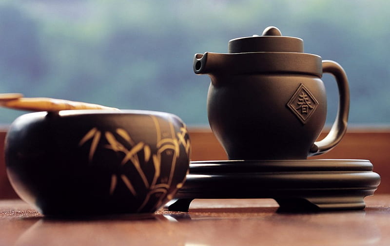 Tea Set, japan, japanese, ceramic, makro, tea, set, HD wallpaper