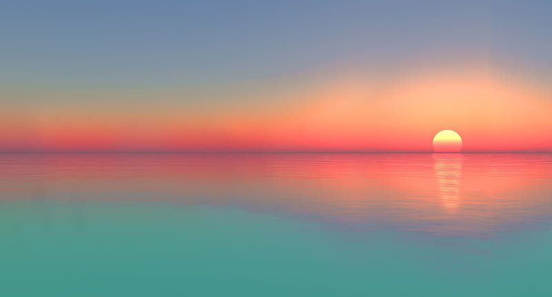 Gradient Calm Sunset, HD wallpaper