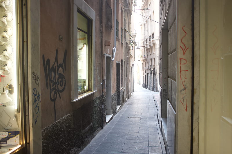 Empty street between concrete buildings during daytime, HD wallpaper ...