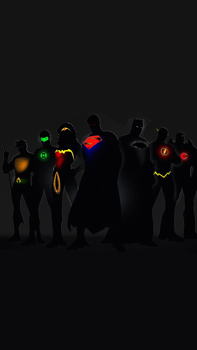 Superheroes, batman, dark justice league, lock, superman, wonder woman, HD phone wallpaper
