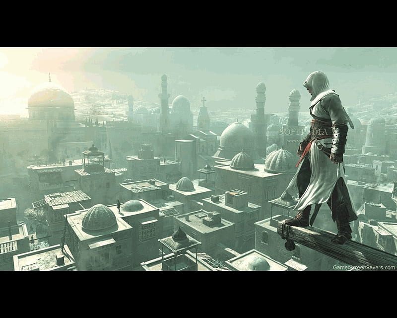 Assassin's Creed, height, videogame, action, assassins creed, entertainment, hero, game, assassin, HD wallpaper