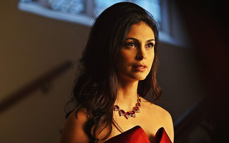 Morena Baccarin, american actress, brazilian actress, portrait, red dress, hollywood star, HD wallpaper