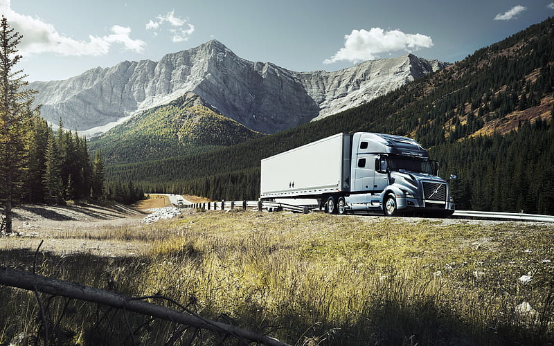 Volvo VNL760, 2017, new trucks, trucking, VNL, cargo delivery, mountains, Swedish trucks, Volvo, HD wallpaper