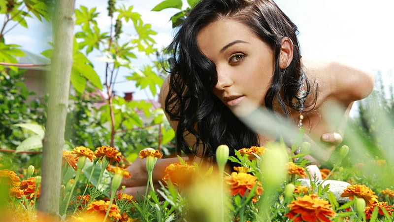 Kobieta W Kwiatach Kwiaty Modelka Kobieta Katie Fey Hd Wallpaper Peakpx