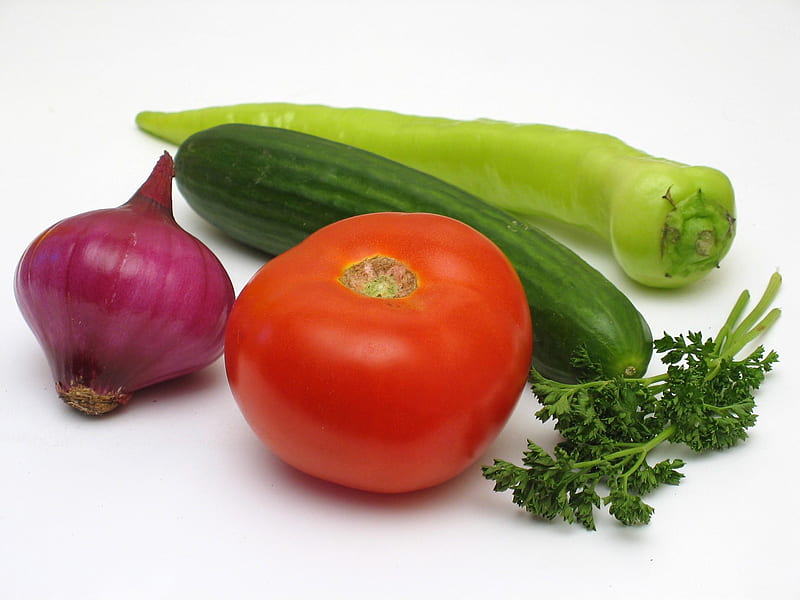 remember your veggies, tomato, health, onion, cucumber, vegetable, HD wallpaper