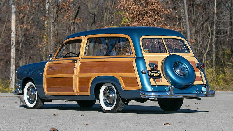 1951 Ford Country Squire, Classic, Whitewalls, Woody, Wagon, HD wallpaper