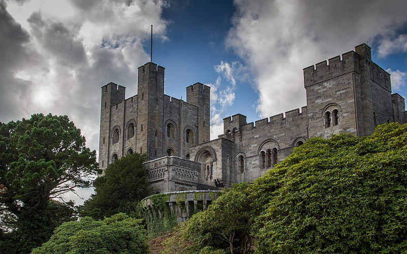Castles, Castle, Bush, Cloud, England, HD wallpaper