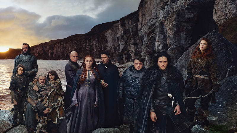 Game of Thrones (TV Series 2011– ), all characters, game of thrones, man, woman, fantasy, girl, actress, daenerys targaryen, jon snow, tv sereis, actor, HD wallpaper