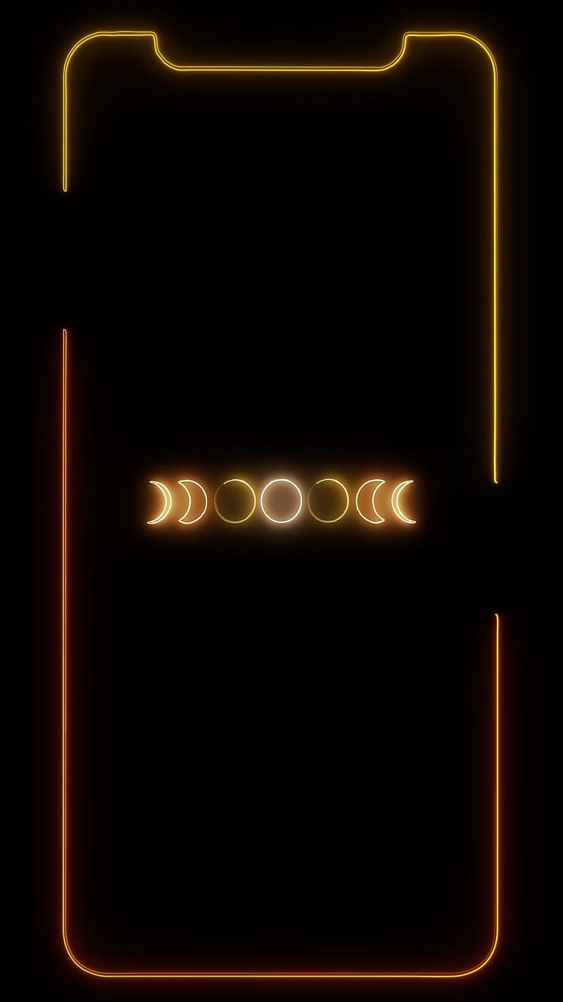 Iphone Notch, moon cycle, notch, HD phone wallpaper