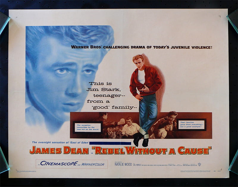 Rebel Without a Cause, poster, james dean, classic, movie, HD wallpaper