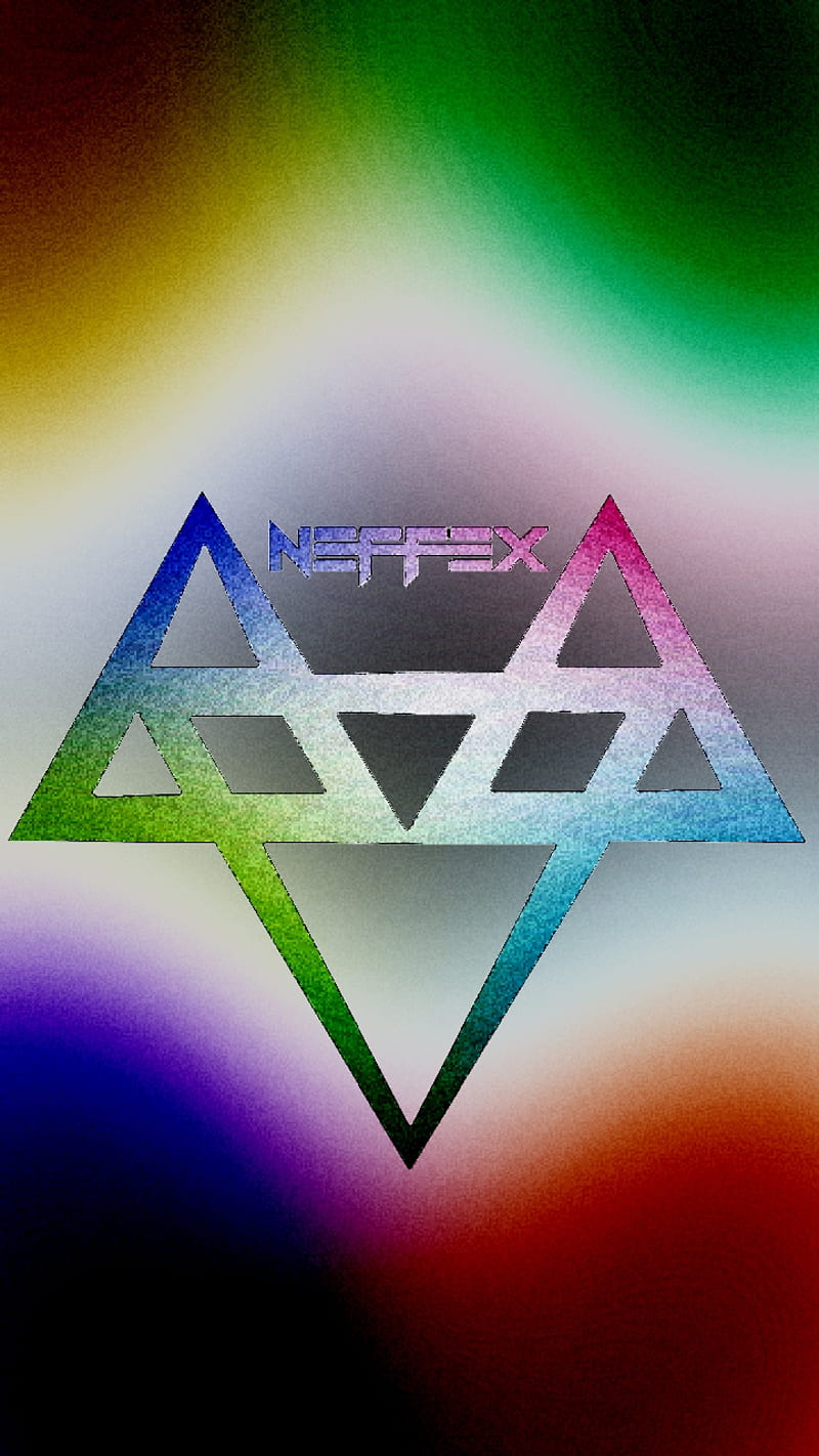 Neffex rainbow, blue, colour, music, themes, triangle, HD phone wallpaper