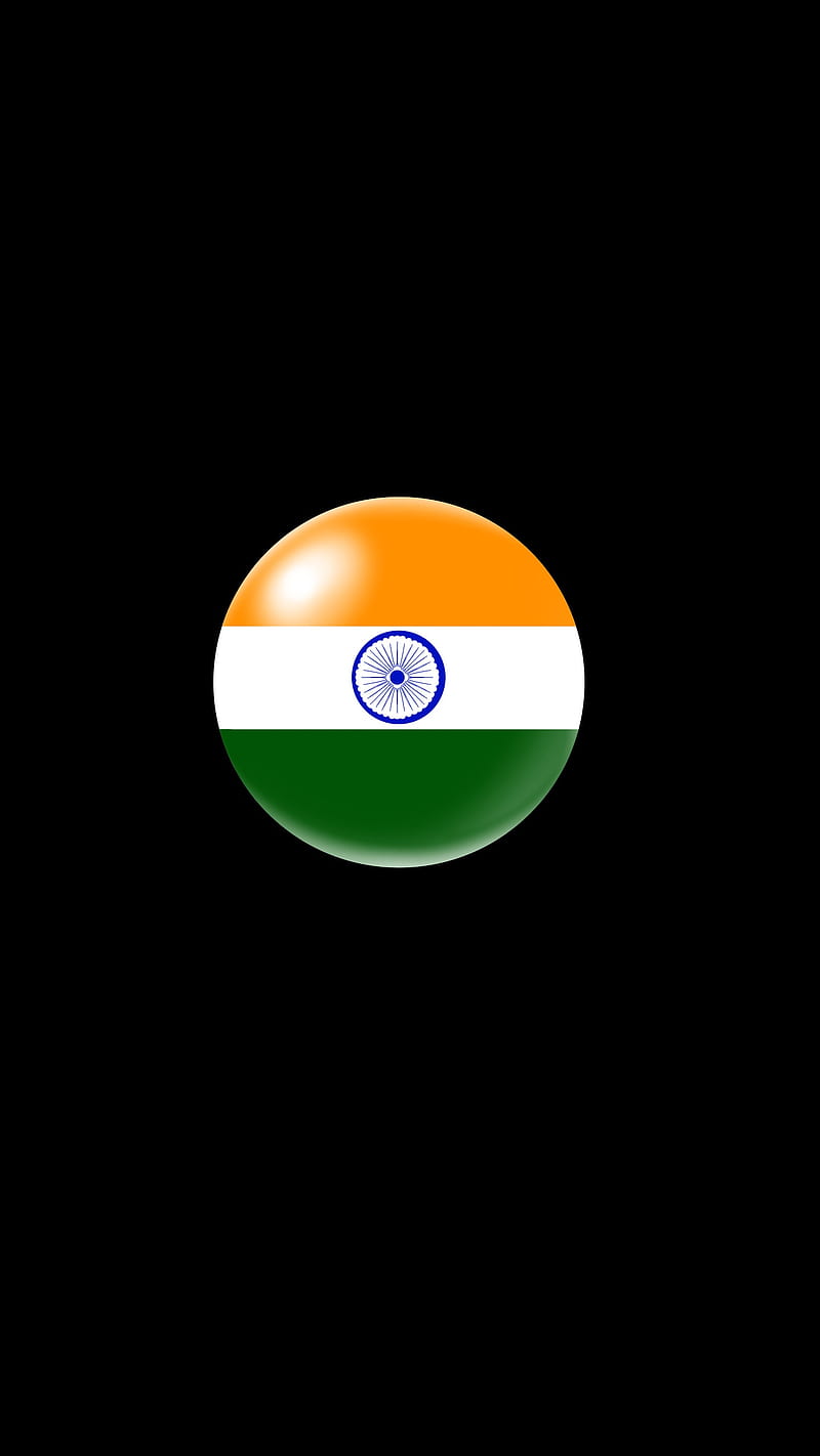 India flag black, circle, country, map, people, simple, world, HD phone  wallpaper | Peakpx