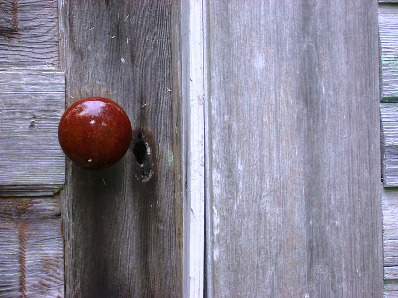 The Old House, original, house, old, knob, door, back yard, close up, rust, settlers, wood, HD wallpaper