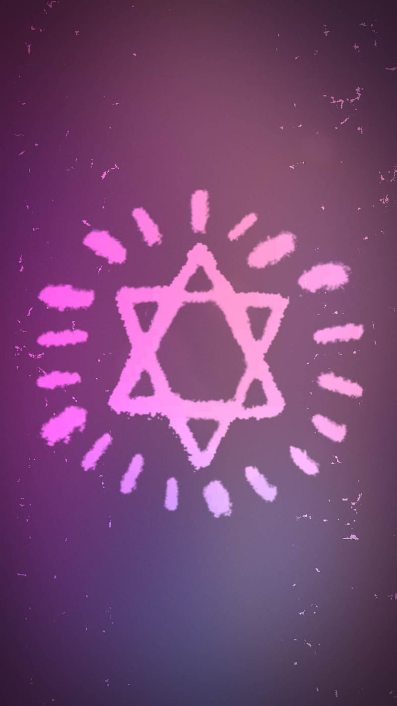 Star of David, desenho, drawing, girly, jewish, judaism, purim, purple, symbol, trendy, HD phone wallpaper