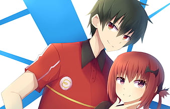 kamazuki suzuno and urushihara hanzou (hataraku maou-sama!) drawn by  akihara_(aksakura)