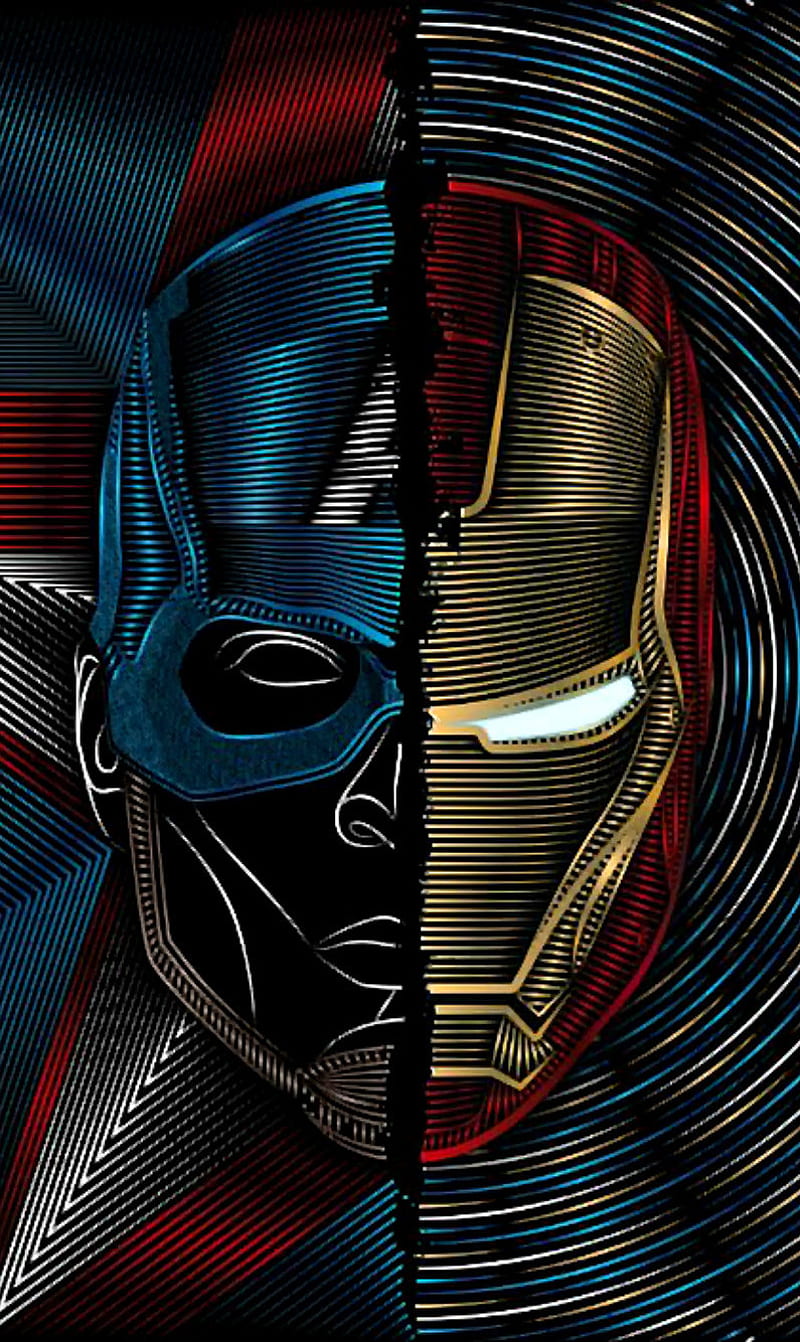 Captain A - Iron Man, avenger, avengers, captian, civil, comics, dc, marvel, guerra, HD phone wallpaper
