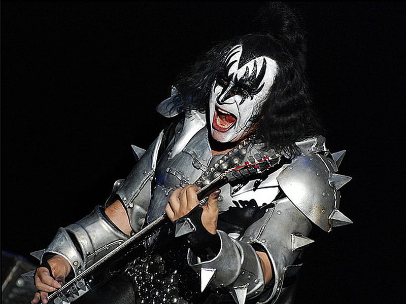Gene of Kiss, metal, heavy metal, musician, rock, hard rock, concert, kiss, HD wallpaper