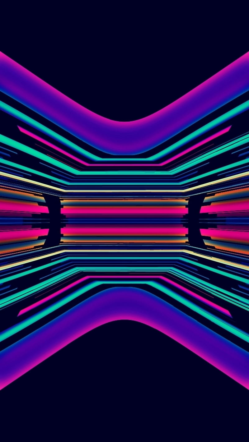 Material design 686, abstract, amoled, colorful, lines, material design, modern, neon, tech, HD phone wallpaper