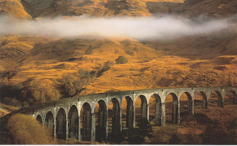 Glenfinnan Viaduct, railway, viaduct, glenfinnan, highlands, lochaber, scotland, historic, HD wallpaper