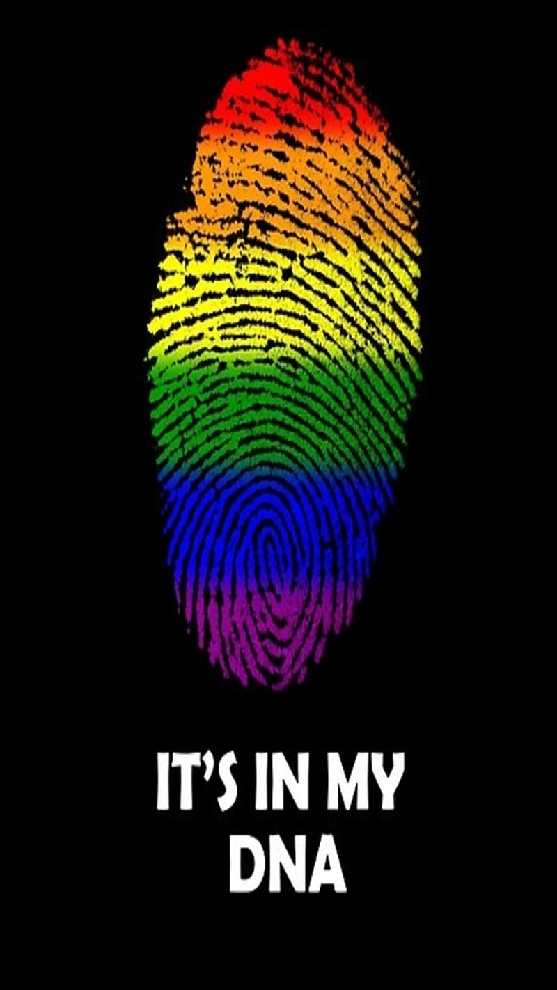 Its In My DNA LGBT, dna, fingerprint, lgbt, lgbtqia, pride, rainbow, HD phone wallpaper