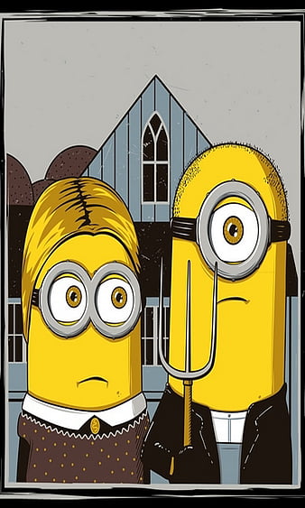 american gothic parody minions