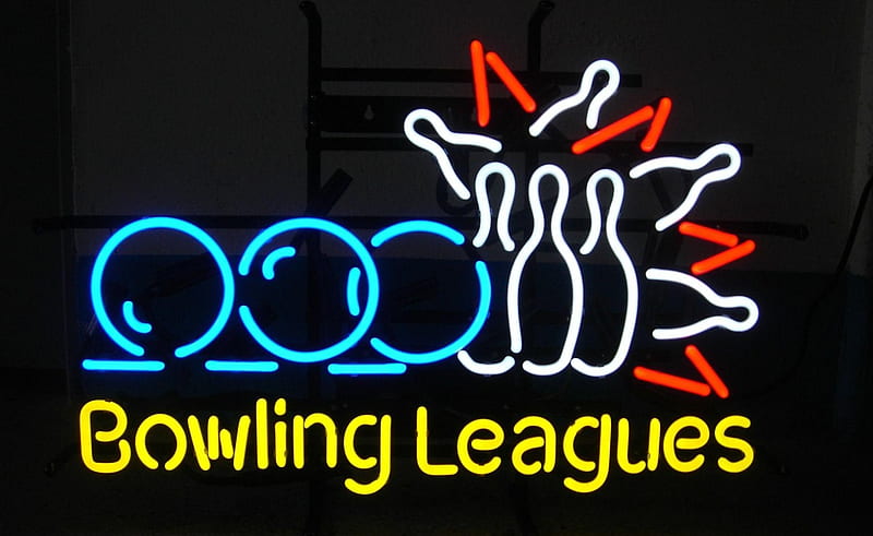 Bowling strike on the way to 300, neon, bowling , hobby, pin, HD wallpaper