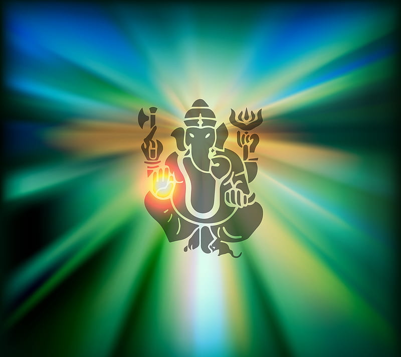 Ganesha, divine, elephant, god, hindu, indian, light, HD wallpaper