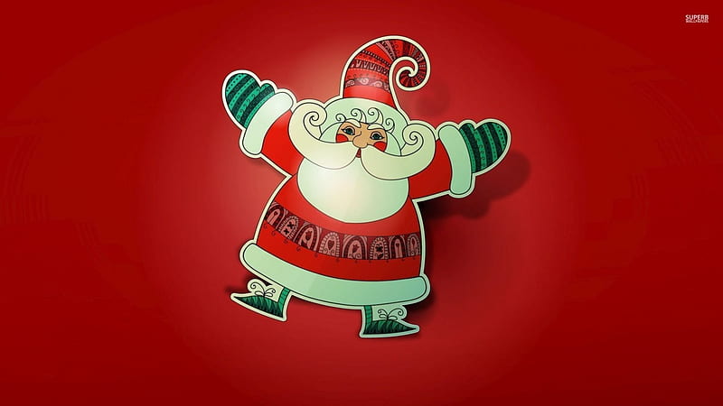 Santa Clause Clause, cartoon, Santa, HD wallpaper