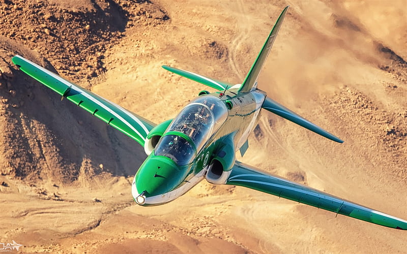 Hawker Siddeley Hawk, Saudi Hawks, Saudi Air Force, Military aircraft, HESJA Air-Art graphy, Saudi Arabia, HD wallpaper